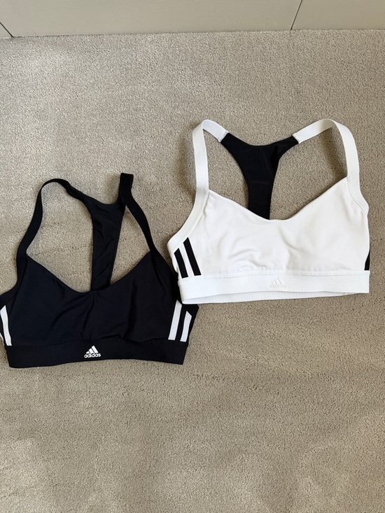adidas Other - adidas Black and White Racerback Sports Bras Duo